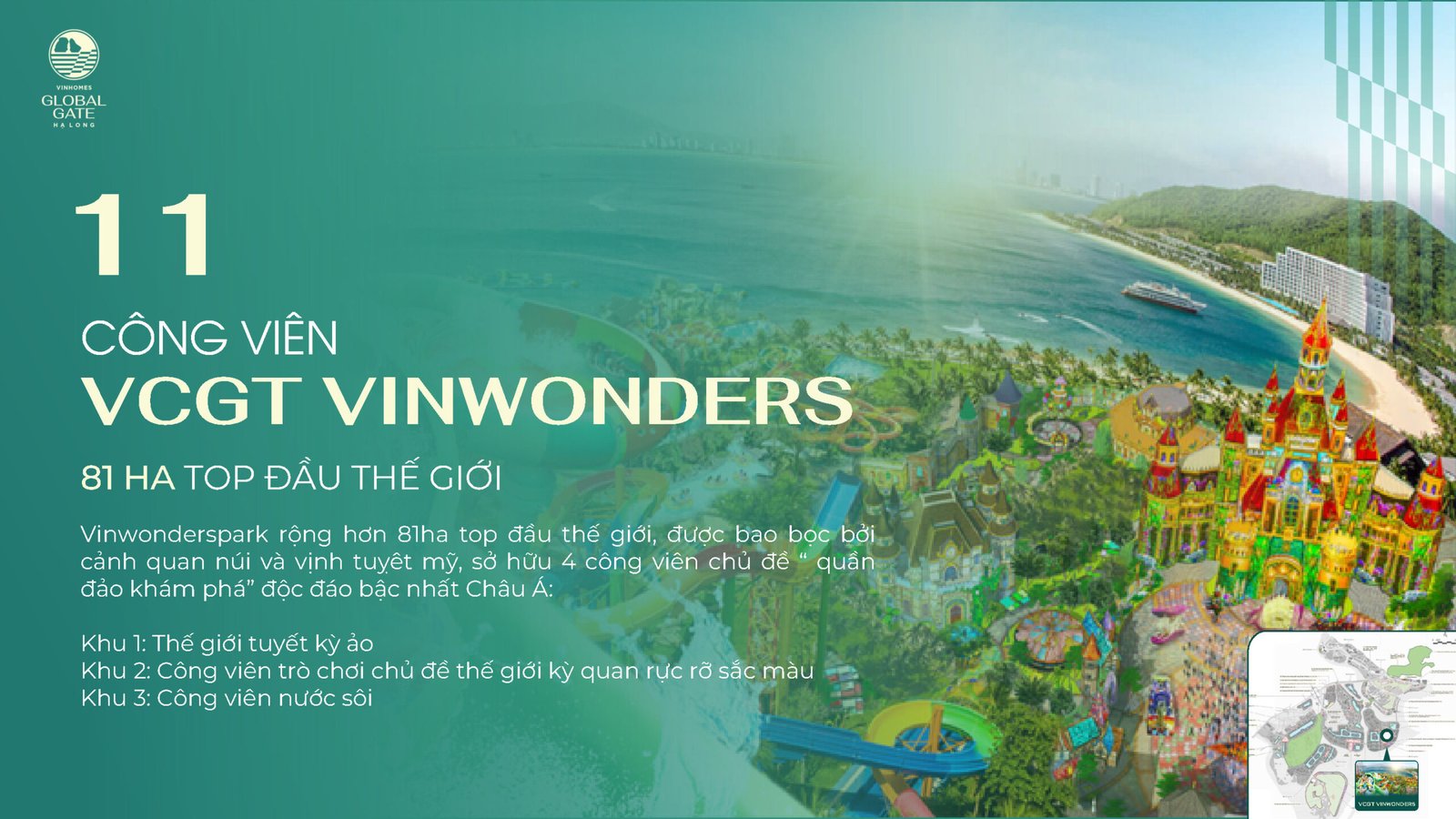Công viên VCGT VinWonders 81ha Vinhomes Global Gate Hạ Long