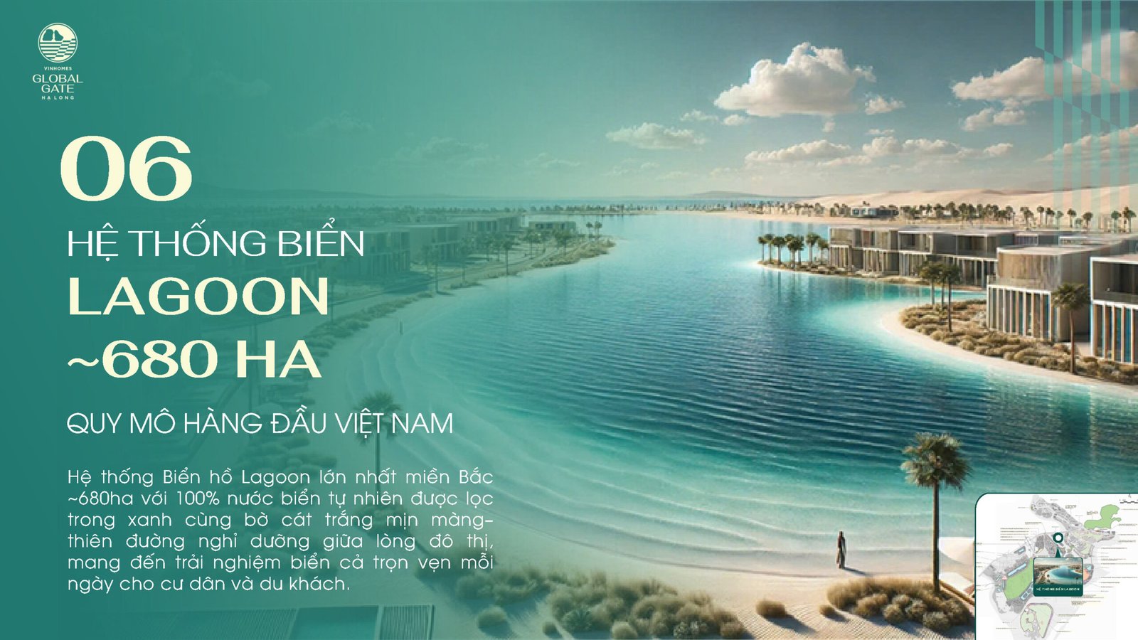 Hệ thống biển Lagoon 680ha Vinhomes Global Gate Hạ Long